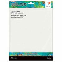 Picture of Tim Holtz Ranger Alcohol Ink White Yupo Paper, 144Lb, 8x10inch,Pack of 5
