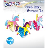 Picture of Craft Kits-Unicorn Crinkle Decoration, Makes 4