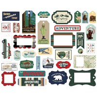 Picture of Carta Bella Cardstock Ephemera Frames & Tags Outdoor Adventures, Pack of 33