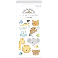 Picture of Doodlebug Enamel Shapes Cute & Cuddly Stickers