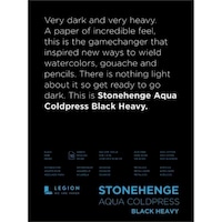 Picture of Stonehenge Aqua Coldpress, Black, 10X14 in, 300Lb