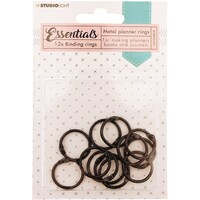 Picture of Studio Light Essentials Planner Binding Ring, Black - Pack of 12