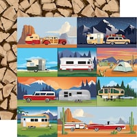 Picture of Outdoor Adventures Double Sided Cardstock Camp Trailers
