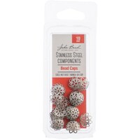 Picture of John Bead Stainless Steel Bead Cap, Silver, 10mm - Pack of 24