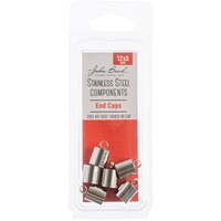 Picture of John Bead Stainless Steel End Cap, Pack of 6 - 12x8mm