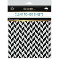 Picture of iCraft Deco Foil Chic Chevrons Toner Sheets, 8.5x11inch, Pack of 2