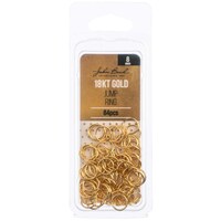 Picture of John Bead 18Kt Gold Plated Jump Ring, 8X.7mm, Pack of 84