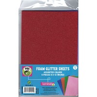 Picture of Craft For Kids Glitter Assorted Foam Sheets, Pack of 4