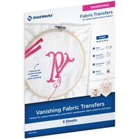 Picture of Paris Corporation Printworks Vanishing White Fabric Transfers, Pack of 5