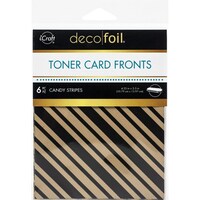 Picture of iCraft Deco Foil Candy Stripes Toner Sheets, 4.25x5.5inch, Pack of 6