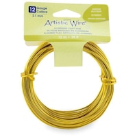 Picture of Artistic Wire Aluminum Craft Wire, Round, 12 Gauge, Gold - 2.1mm