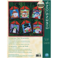 Picture of Dimensions Counted Cross Stitch Ornament Kit, Christmas Pals Ornaments