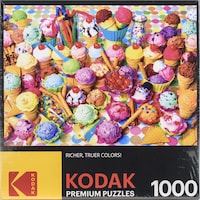 Picture of Kodak Premium Jigsaw Puzzle, Variety Of Colorful Ice Cream, 20x27inch, 1000pcs