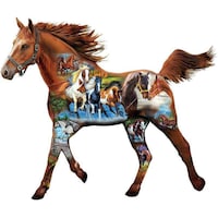 Picture of Cra-Z-Art Free Runner Horse Big Shaped Jigsaw Puzzle, 26x22inch, Pack of 350pcs