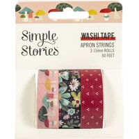 Picture of Simple Stories Apron Strings Washi Tape, Pack of 3