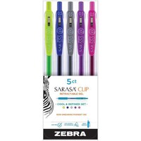 Picture of Zebra Sarasa Clip Fine Point Gel Ink Pen, 0.5mm, Pack of 5