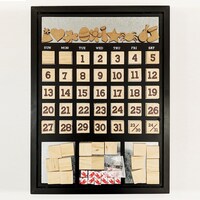Picture of Foundations Decor Magnetic Calendar Frame, Black
