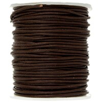 Picture of John Bead Dazzle It Genuine Leather Cord, .5mm, 27.3yds, Round Brown