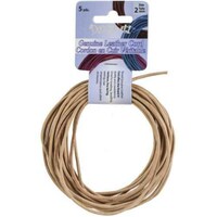 Picture of John Bead Dazzle It Genuine Leather Cord, 2mm, 5yds, Round Natural
