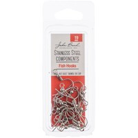 Picture of John Bead Stainless Steel Earring Fish Hook, 19mm, Pack of 10