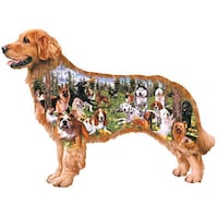 Picture of Cra-Z-Art Dog Park Big Shaped Jigsaw Puzzle, 29x21.5inch, Pack of 350pcs