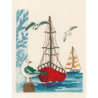Picture of Vervaco Counted Cross Stitch Kit - Sailboat on Aida