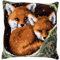 Picture of Vervaco Counted Cross Stitch Cushion Kit - Foxes