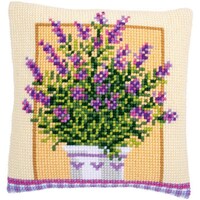 Picture of Vervaco Counted Cross Stitch Cushion Kit - Lavender in Pot