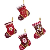 Picture of Bucilla Felt Ornaments Applique Kit Set, Holiday Elegance