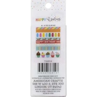Picture of Pebbles Washi Tape, Happy Hooray, 8Packs
