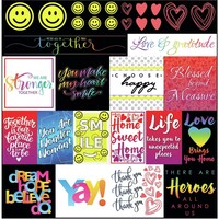 Picture of Reminisce Cardstock Stickers, Love & Gratit, 12x12inch