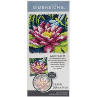Picture of Dimensions Latch Hook Kit, Dragonfly & Water Lily, 12x12inch