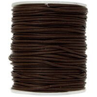 Picture of John Bead Dazzle It Genuine Leather Cord, 1mm, 27.3yds, Round Brown