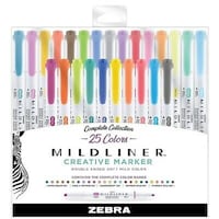 Zebra Mildliner Double Ended Standard Colors
