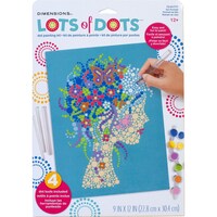 Picture of Dimensions Lots of Dots Girl Portrait Dots Paint Works Kit, 9X12 In