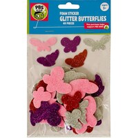 Picture of Craft for Kids Glitter Foam Stickers, Butterfly, 40Packs