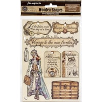 Picture of Stamperia A5 Calligraphy Labels Wooden Shapes