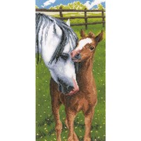 Picture of Vervaco Counted Cross Stitch Kit - Horse & Foal on Aida