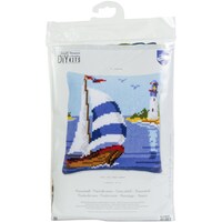 Picture of Vervaco Stamped Cross Stitch Cushion Kit - Sailboat