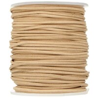 Picture of John Bead Dazzle It Genuine Leather Cord, .5mm, 27.3yds, Round Natural