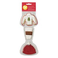 Picture of Wilton Cookie Cutter Set, Sweater, Latte Hat - Pack of 3