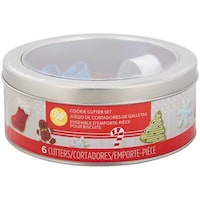 Picture of Wilton Christmas Cookie Cutter Tin Set, Pack of 6