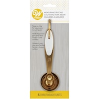 Picture of Wilton Measuring Spoons WSilicone Handle 5 Pack,Gold