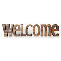 Picture of Foundations Decor Interchangeable O Wood Welcome Word Shape