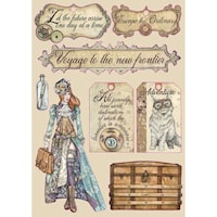 Picture of Stamperia A5 Labels Lady Vagabond Wooden Shapes
