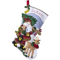Picture of Bucilla Felt Stocking Applique Kit - Lumberjack Santa