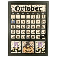 Foundations Decor Magnetic Calendar Kit, October