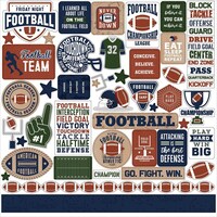 Picture of Football Cardstock Stickers, Elements, 12x12inch