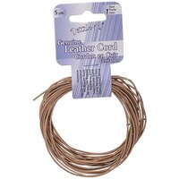 Picture of John Bead Dazzle It Genuine Leather Cord, 1mm, 5yds, Round Natural