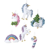 Picture of Bucilla Felt Ornaments Applique Kit Set, Santa's Unicorn